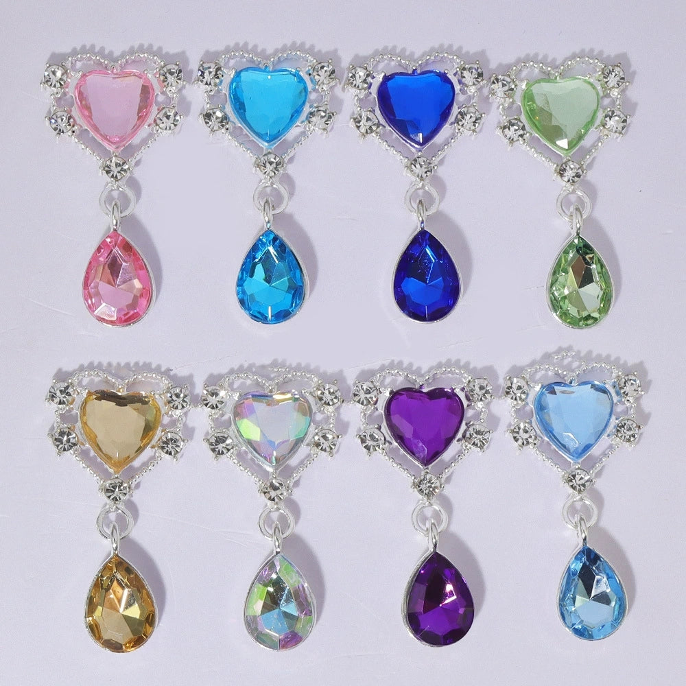 P-33 Fancy Heart Drop Pendant (2pcs/bag