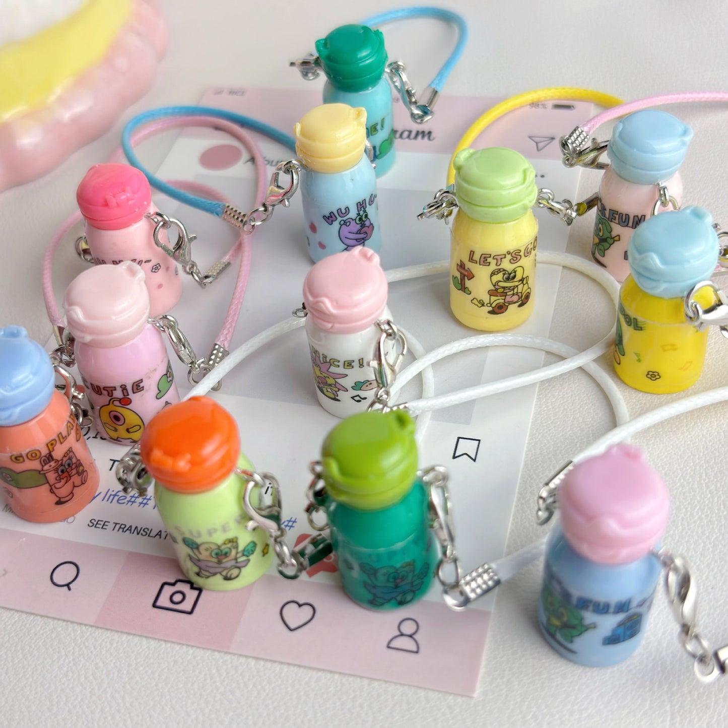 A-(flash sale) C-63 Mix Labubu Hanging (color dots