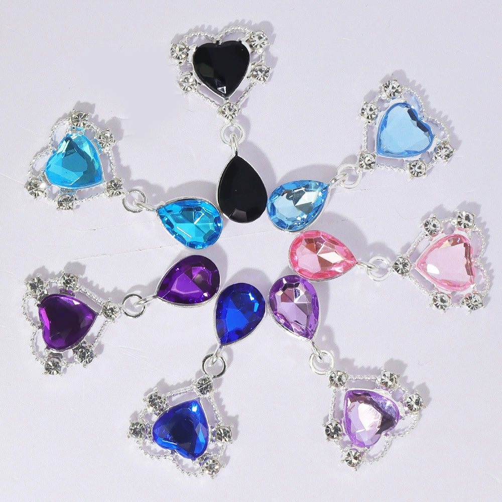 P-33 Fancy Heart Drop Pendant (2pcs/bag