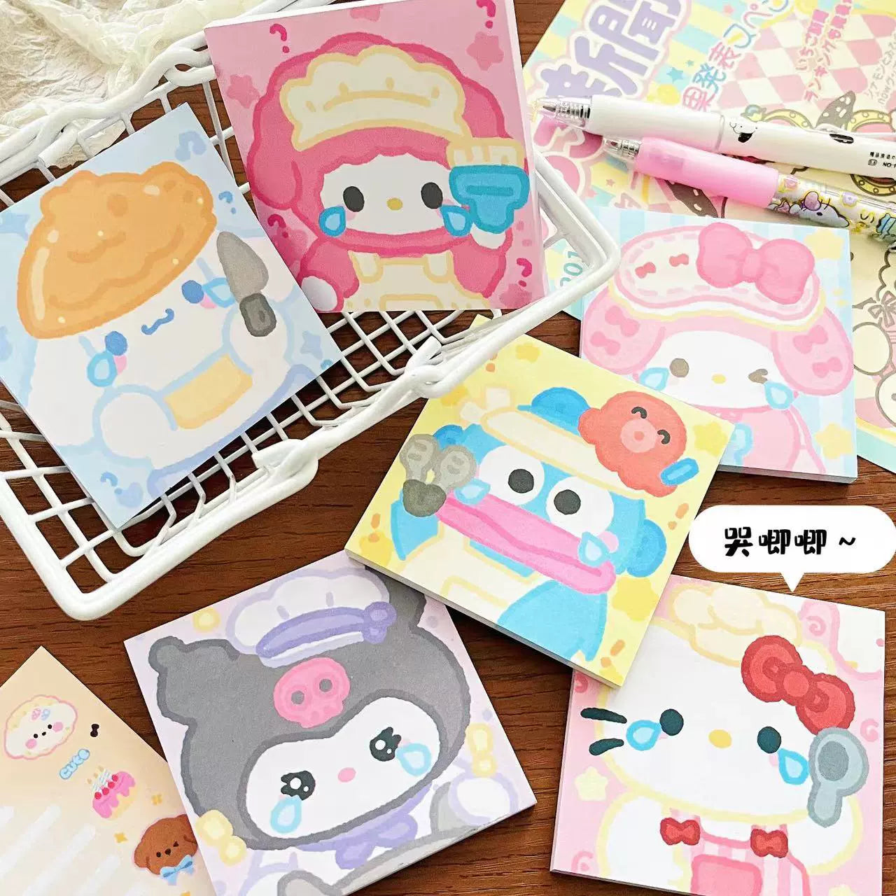 Y-11 Crying Sanrio Sticky Note (color dots