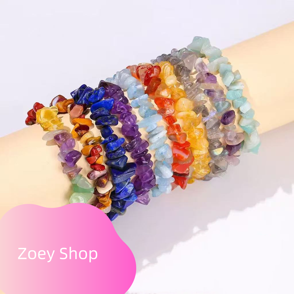 C-05 Natural Crystal Bracelet(color dots (34 sytles