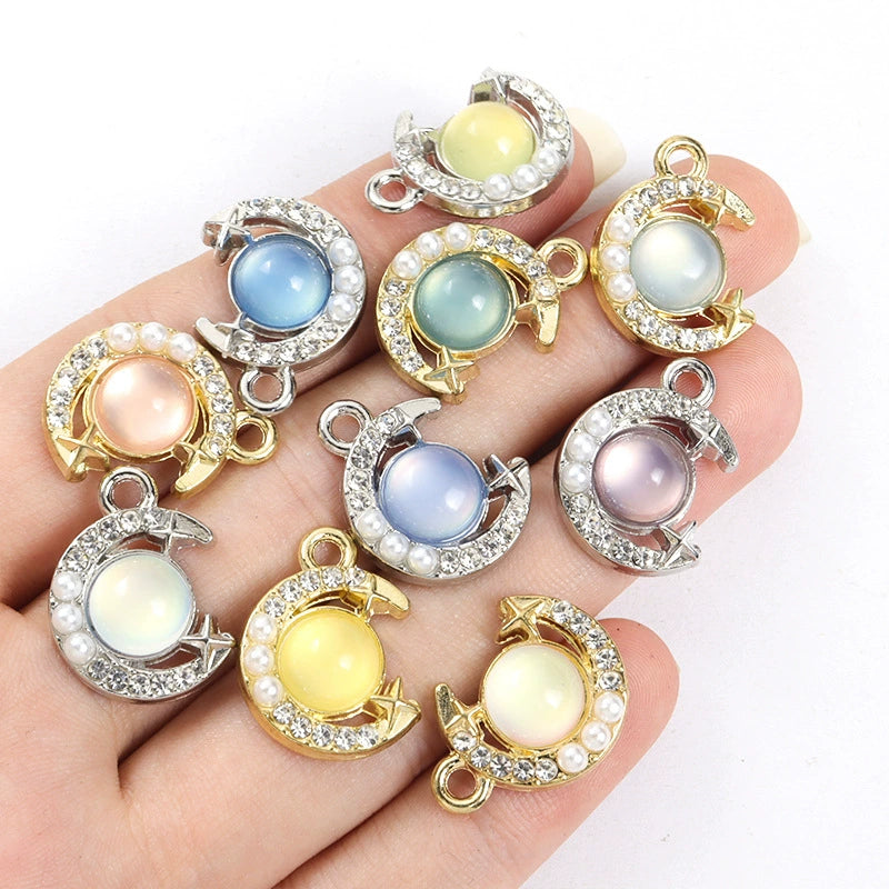 P-19 Moon Star Pendant (color dots
