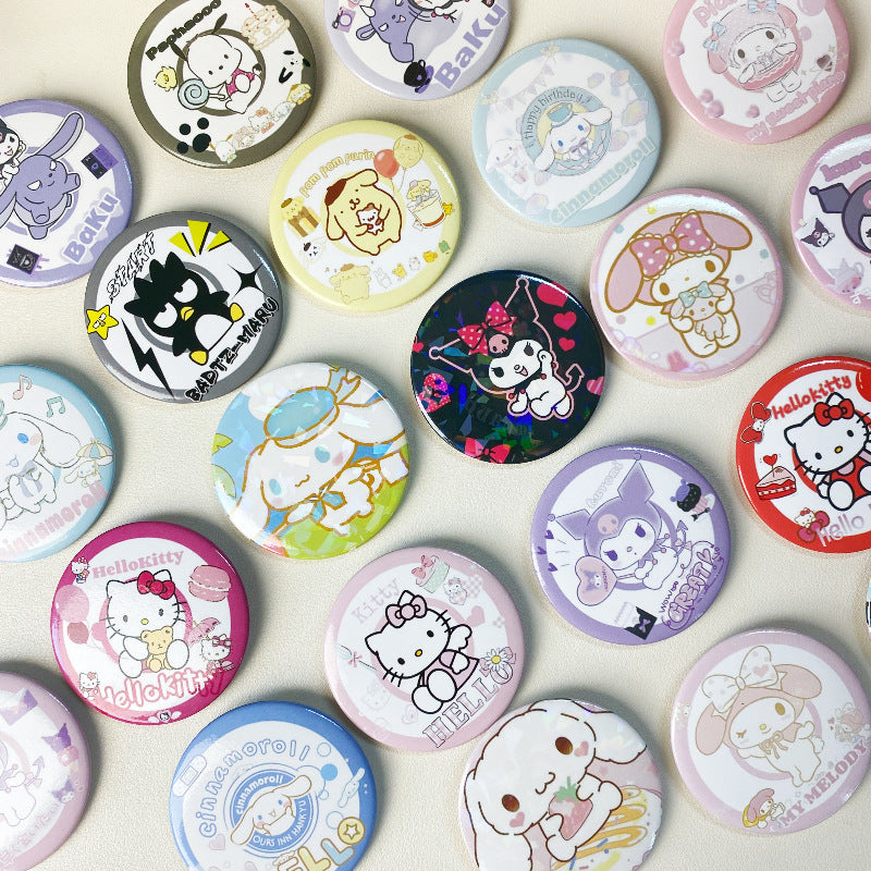 Y-27 Sanrio Badge(color dots (24 styles