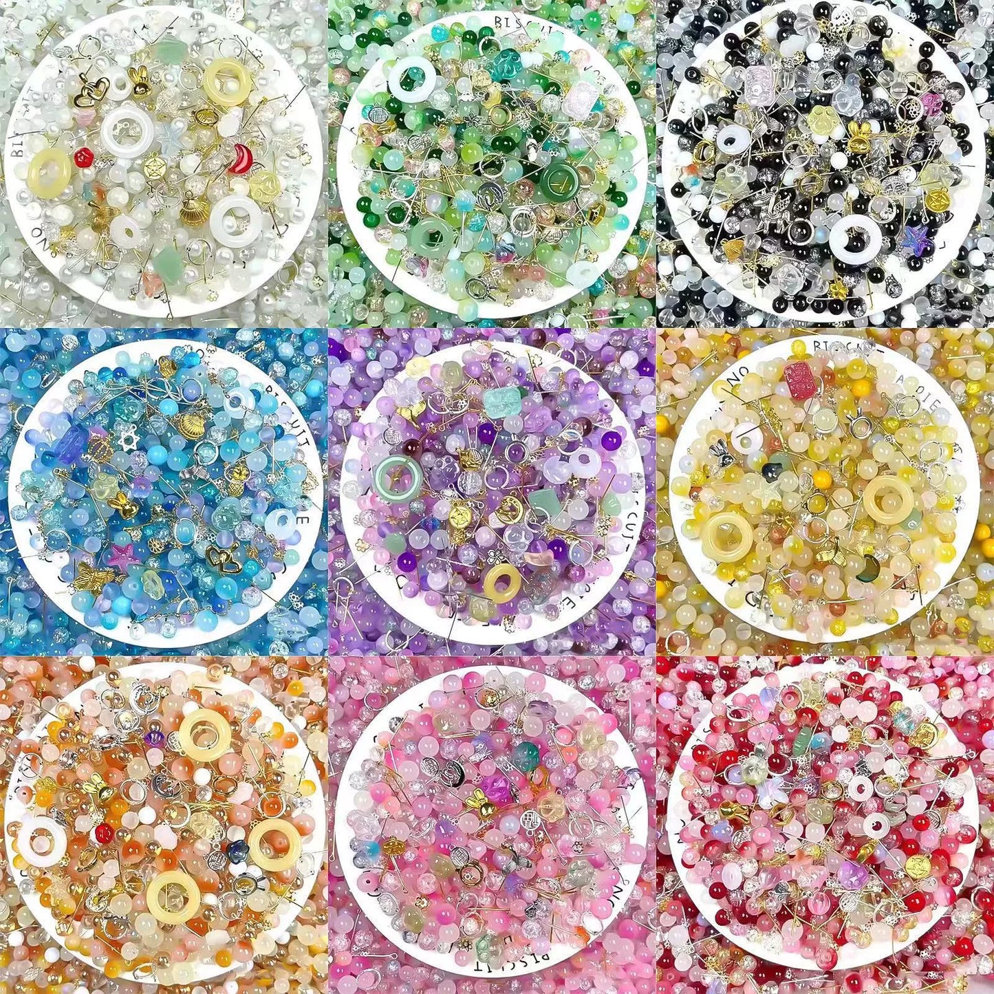 D-19 Fancy Glasses Beads (by charms)