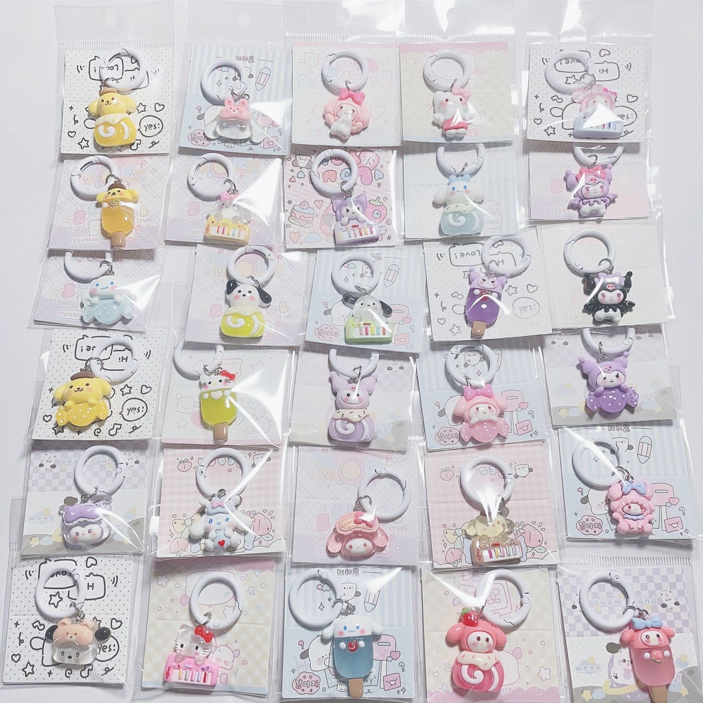Y-31 Mixed Sanrio Keychain(color dots(44 sytles
