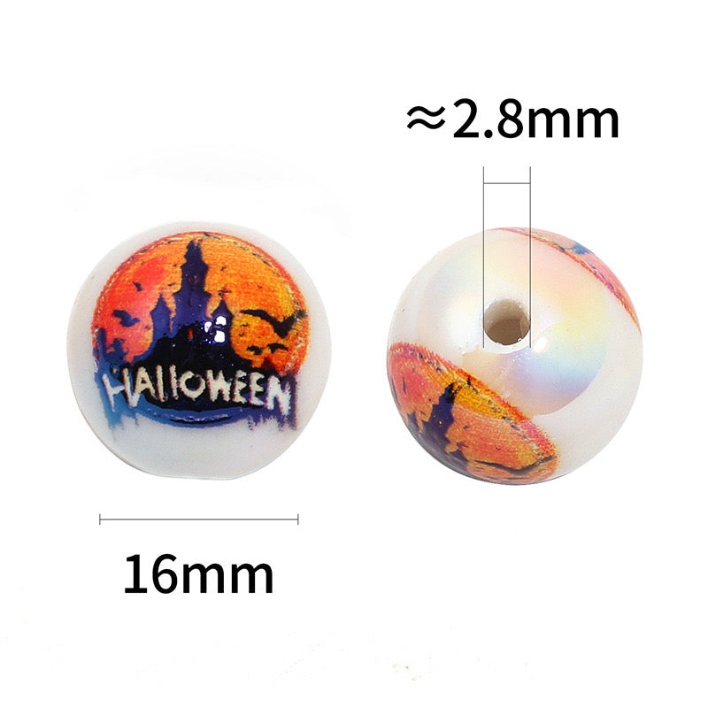 C-21 Halloween Beads (4 pcs/bag(by charms