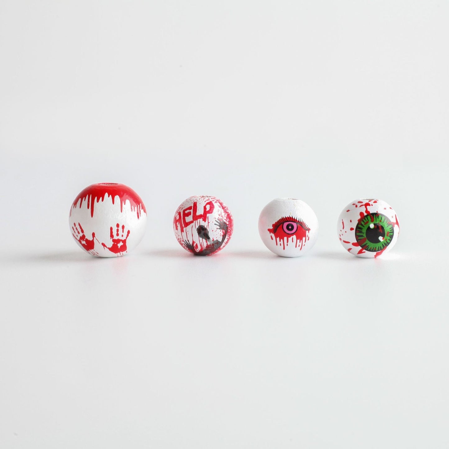 D-24 Wood Halloween Beads (4pcs/bag (by charms