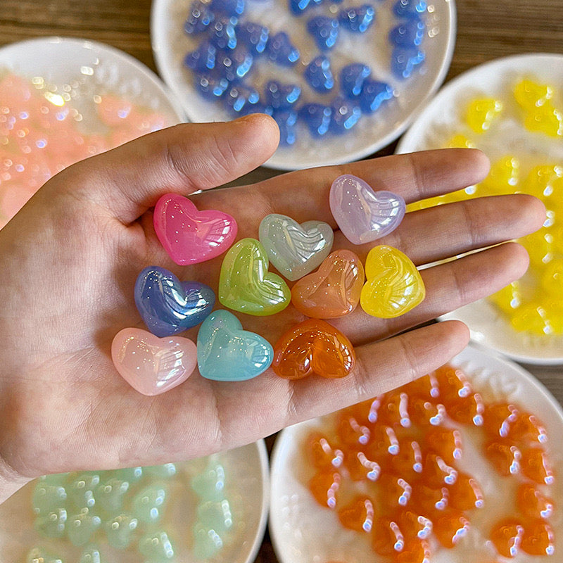 C-40 Macaron Star & Heart Beads(3 pcs/bag (by charms