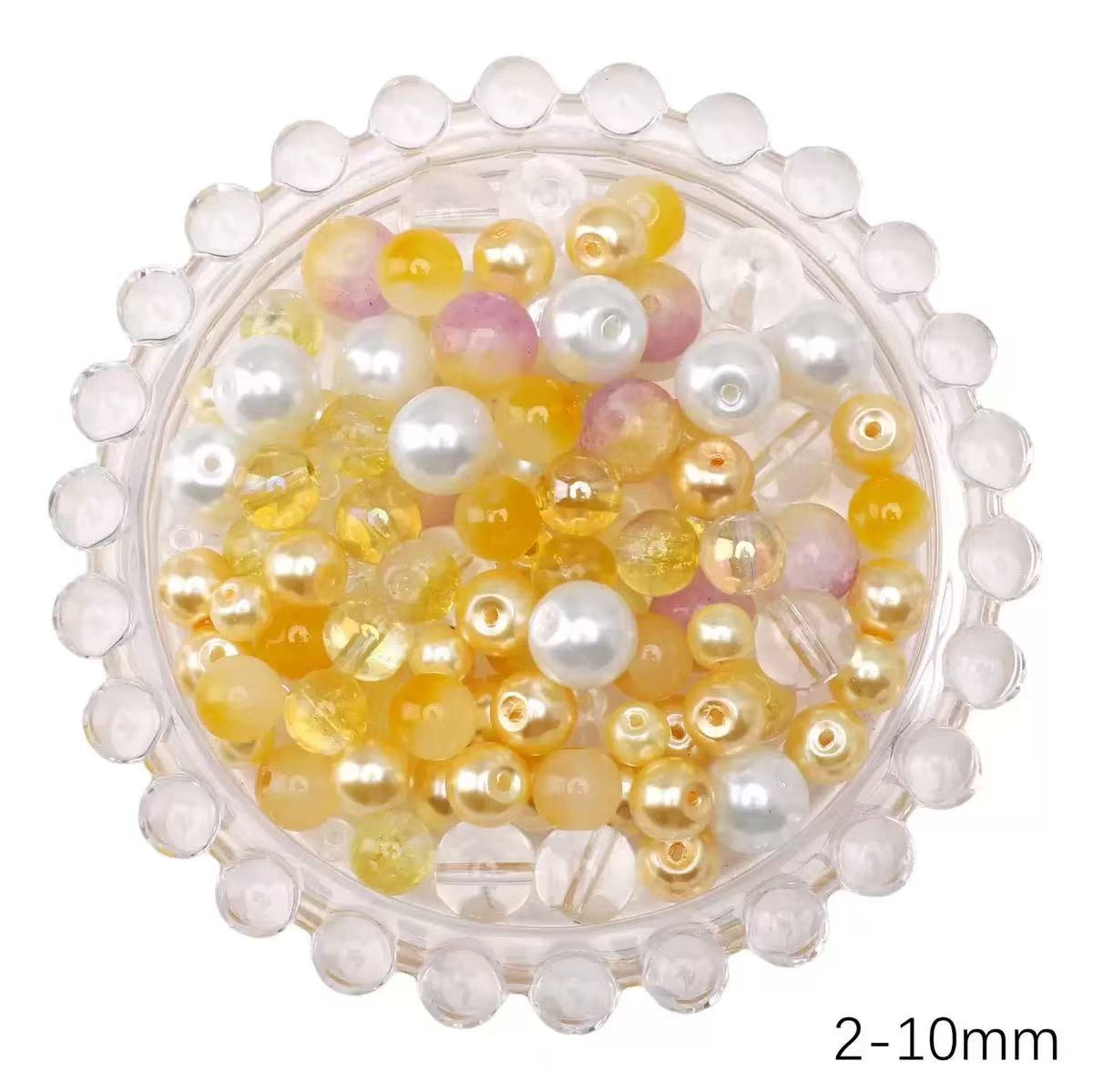 Yellow Tones Seed Glass Beads Mix 2-10mm