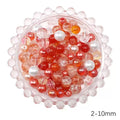 Orange Tones Seed Glass Beads Mix 2-10mm