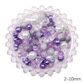 Purple Tones Seed Glass Beads Mix 2-10mm