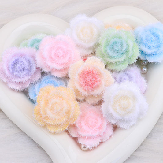 D-41 Flocking Rose Flower(7 colors)