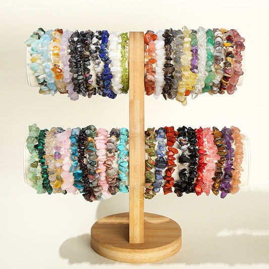 C-05 Natural Crystal Bracelet(color dots (34 sytles