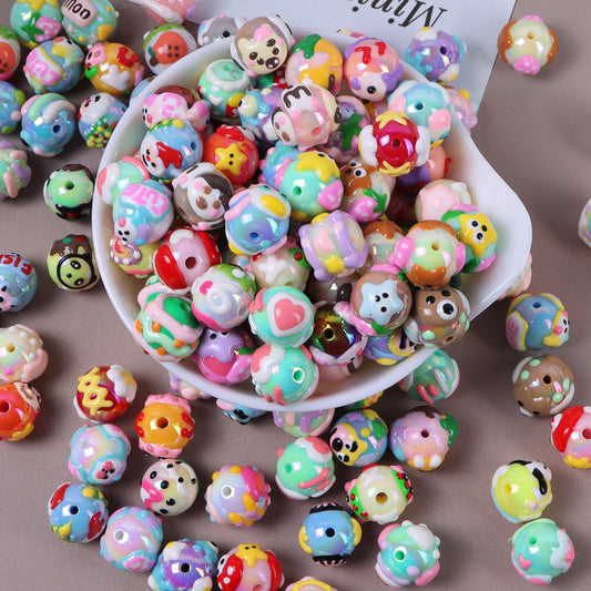 C-66 Luxury Hand Painting Beads(3 pcs/bag(by ducks