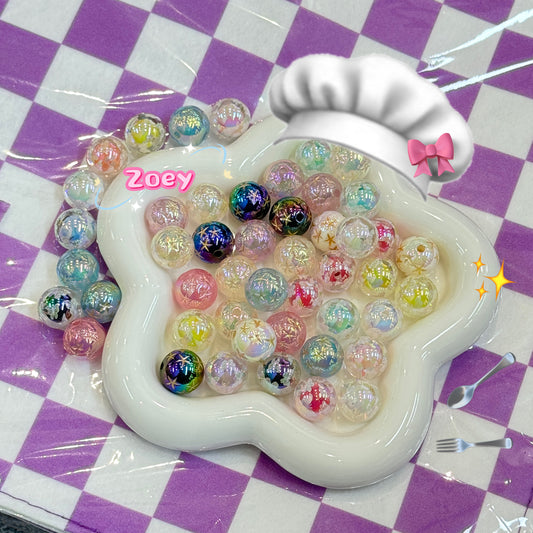 C-22 Butterfly & starfish Beads (4pcs/bag (by charms