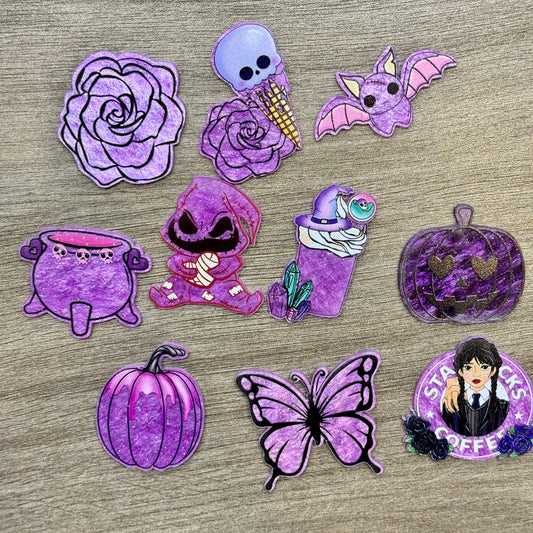 D-28 Purple Halloween Flat Back