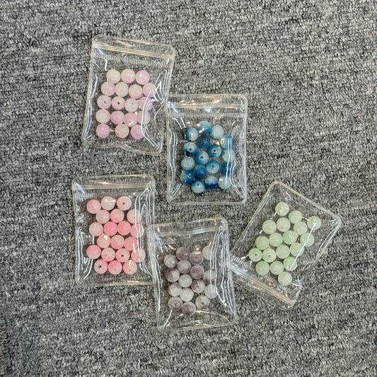 D-25 Ice crack 10mm Beads (by charms