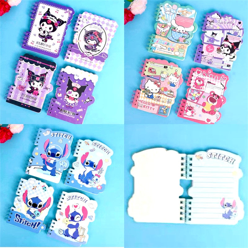 Y-30 Sanrio/ kuromi/ stitch Note Book (color dots (12 styles