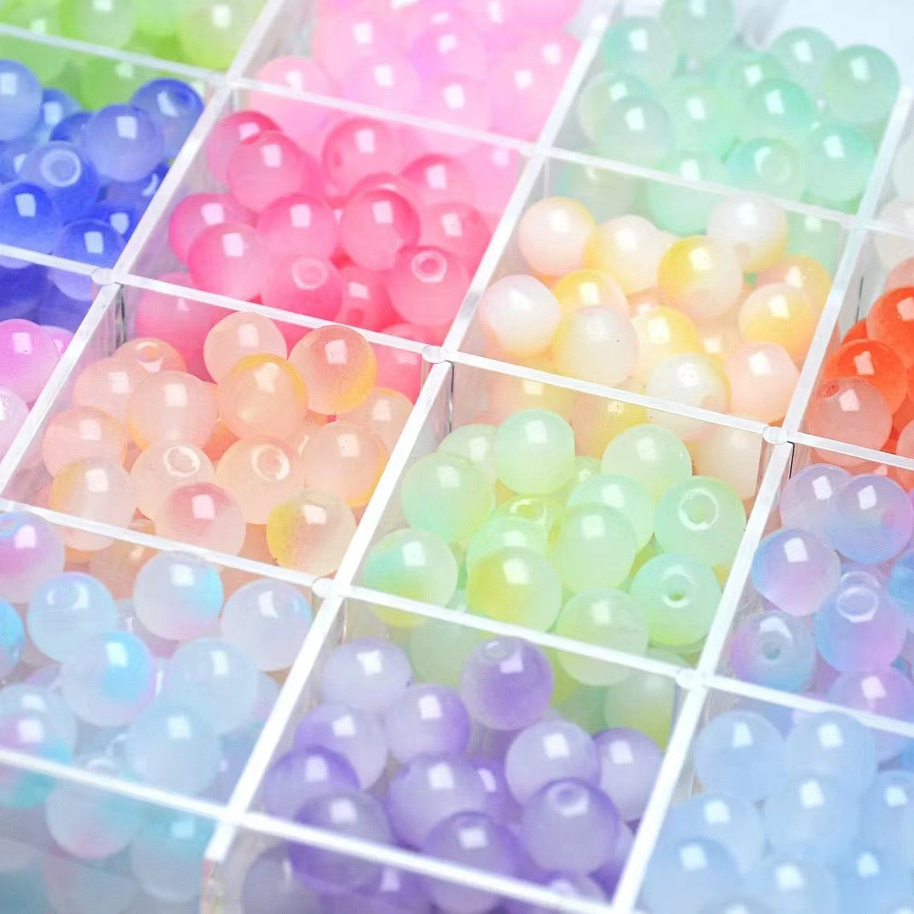 D-25 Ice crack 10mm Beads (by charms