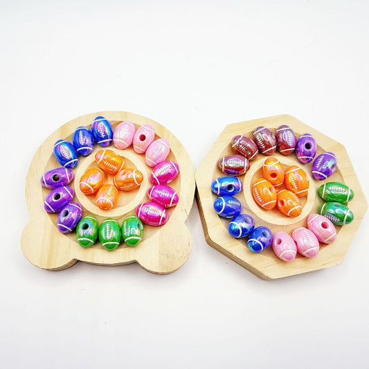 C-42 Rugby Beads(4pcs/bag (by charms