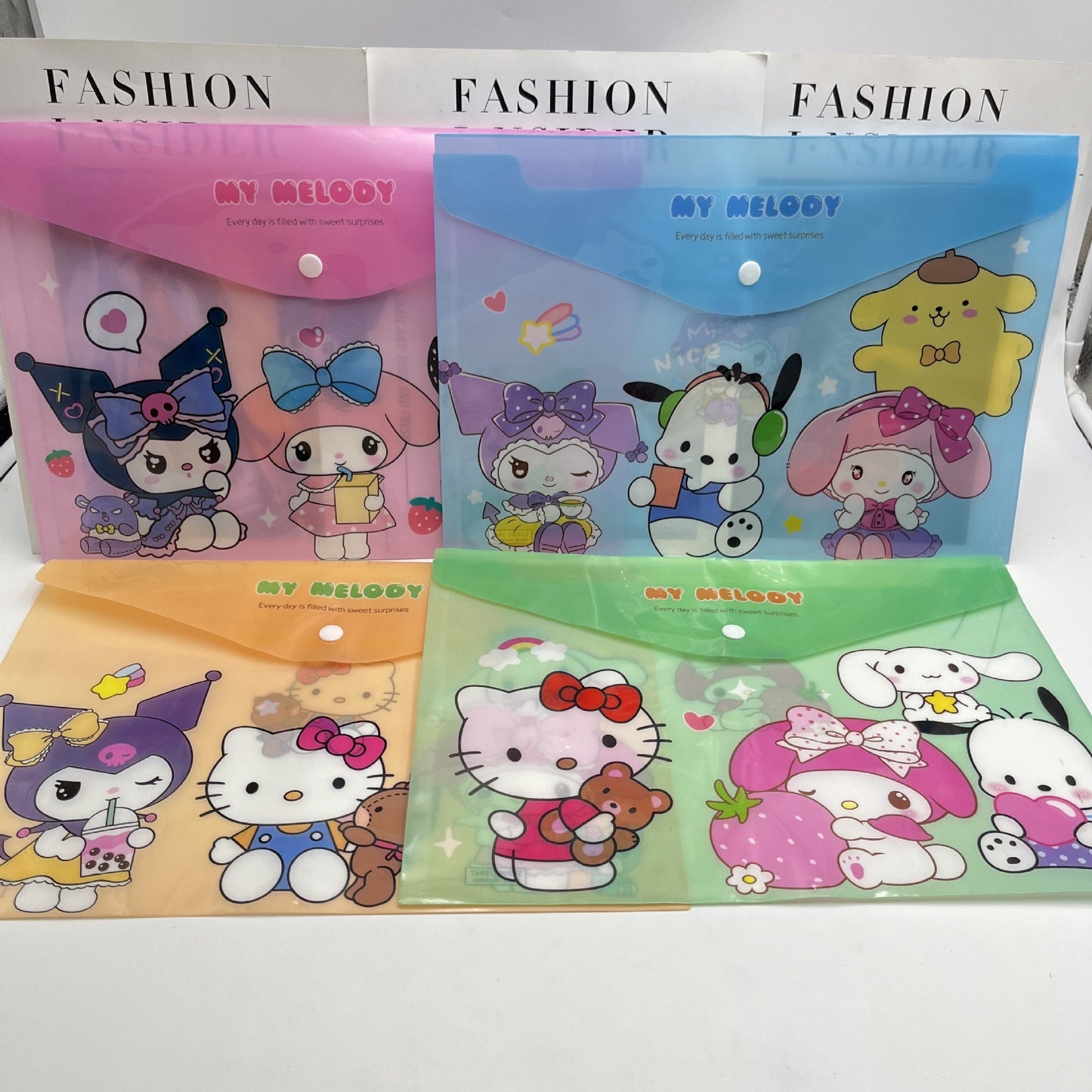 Y-12 Sanrio A4 File bag (color dots