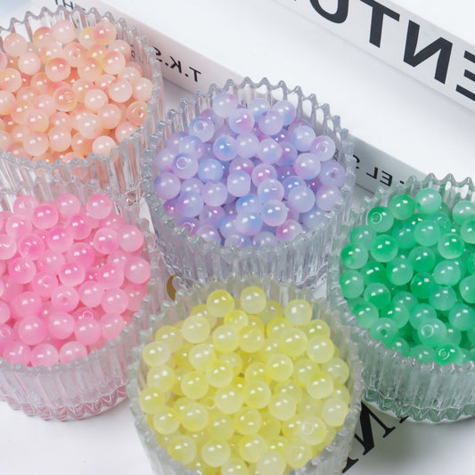 C-47 Lustrous and glazed Beads (8mm (By charms