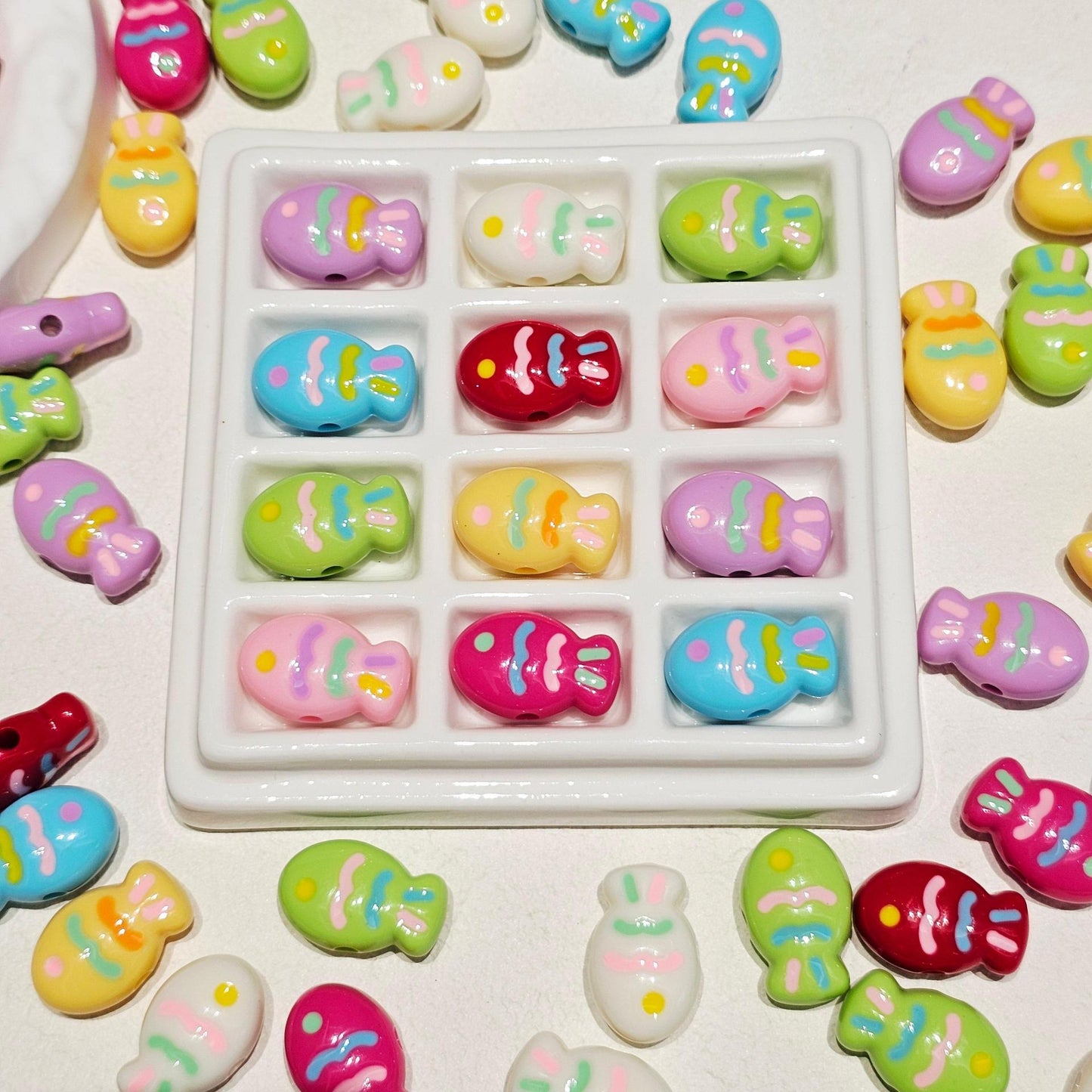 C-26 Cute Fish Beads (4pcs/bag (by charms