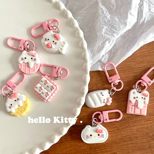 C-55 Hello kitty Keychain (7 styles （pink on pink