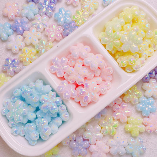 C-19 Electroplate Flower Beads (2pcs/bag (by charms