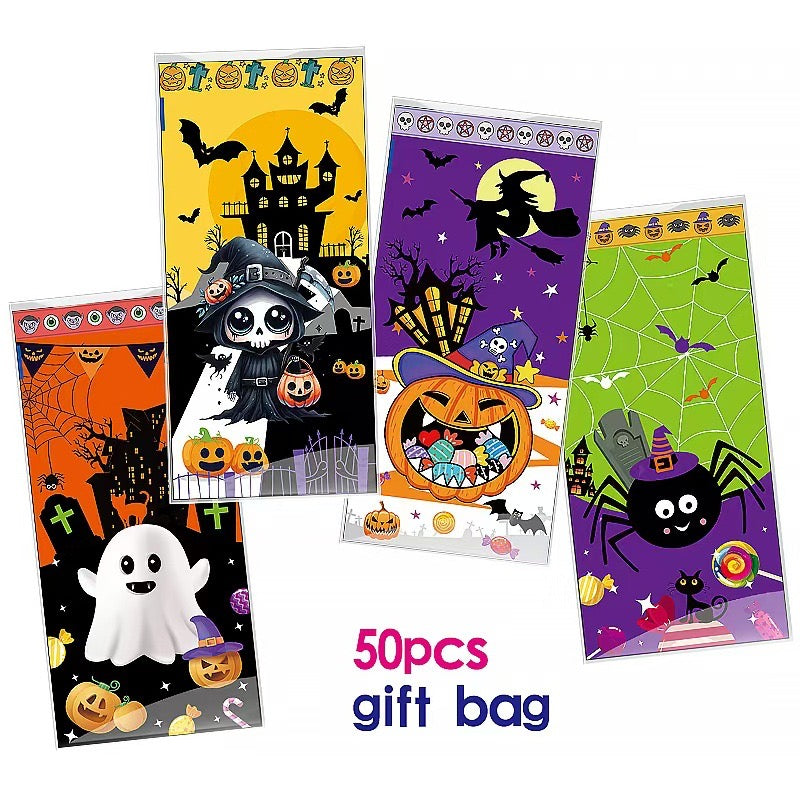 Y-01 Halloween Candy Bag (50pcs/bag (color dots