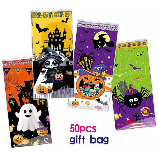 Y-01 Halloween Candy Bag (50pcs/bag (color dots
