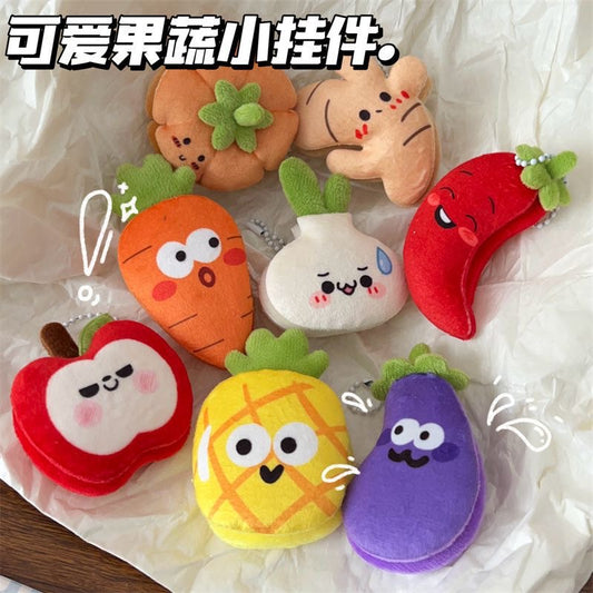 C-55 Flocking Vegetable Keychain (8styles