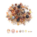Brown Tones Seed Glass Beads Mix 2-10mm